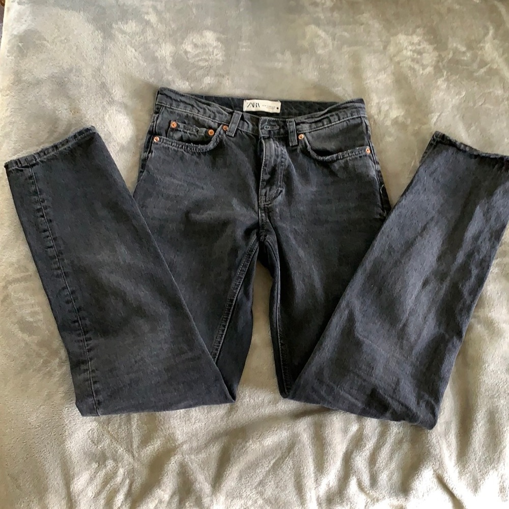 Zara full length slitted jeans size 2